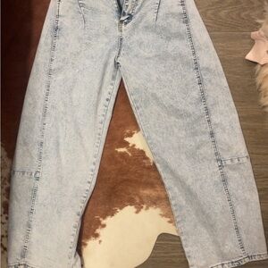 Light Blue Wide-Leg Women Jeans